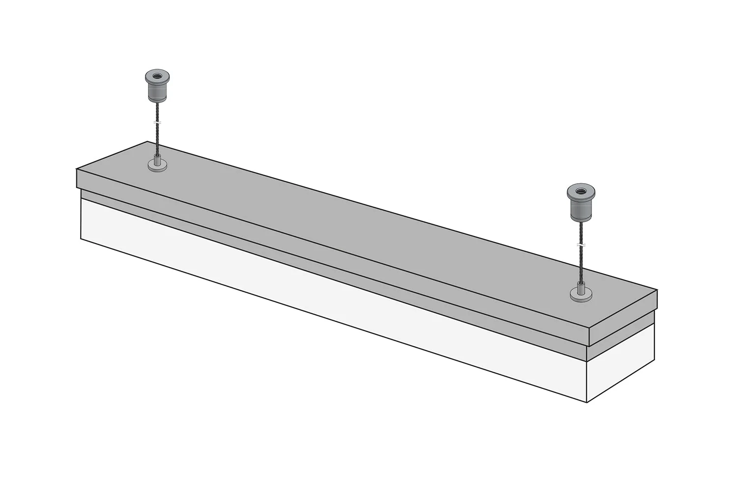STAS ophangset met uitwendige M10 kabelgrip en plafondbevestiging - Image 9
